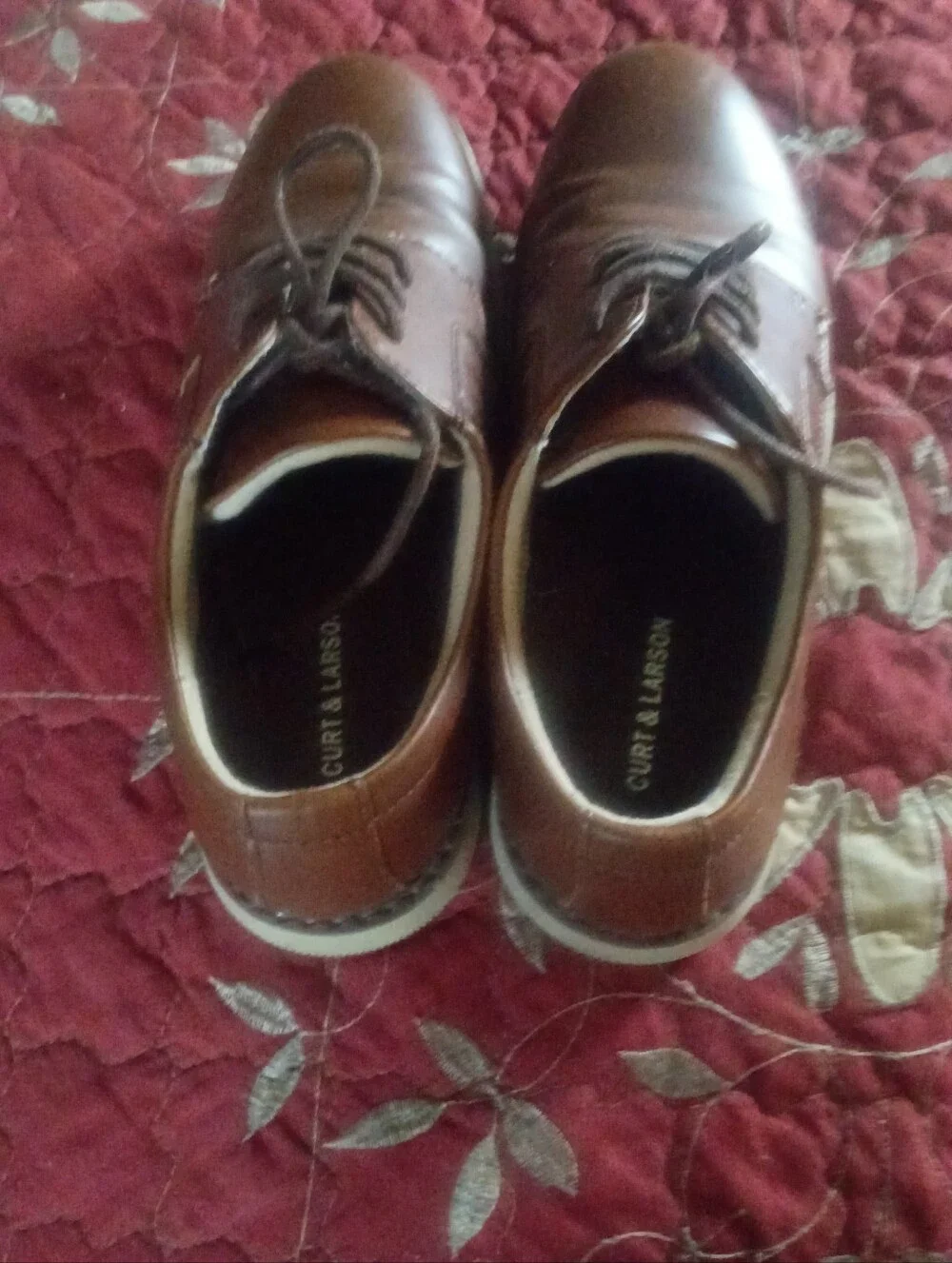 Men's Tan Leather Derby Shoes